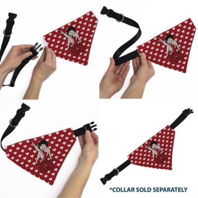 Show full view: Buckle-Down Betty Boop Seated Leg Kick Pose & Text Dog Bandana slide 6 of 6