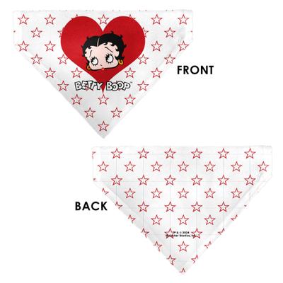 Show full view: Buckle-Down Valentine's Day Betty Boop Face Heart & Text Stars Dog Bandana slide 3 of 6