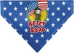 Buckle-Down Betty Boop Americana Soldier Salute Pose & Stars Dog Bandana