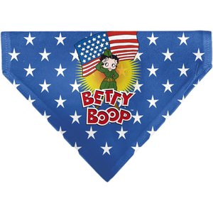 Buckle-Down Betty Boop Americana Soldier Salute Pose & Stars Dog Bandana