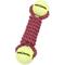 Show in main carousel: Mammoth Flossy Chews Twister Bone with Tennis Balls Tough Rope Tug Dog Toy, 12-in slide 1 of 3