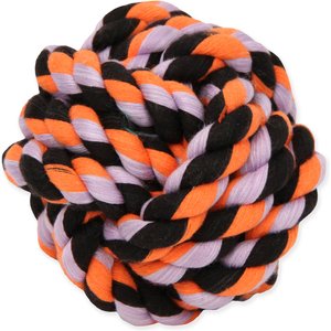 Mammoth Flossy Chews Monkey Fist Ball Tough Rope Tug Dog Toy, 3.75-in