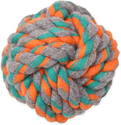 Show full view: Mammoth Flossy Chews Monkey Fist Ball Tough Rope Tug Dog Toy, 2.5-in slide 2 of 3