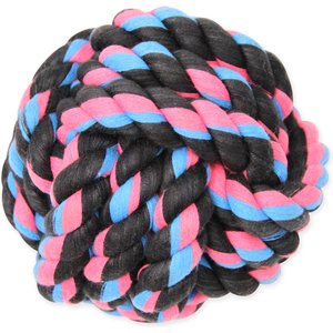 Mammoth Flossy Chews Monkey Fist Ball Tough Rope Tug Dog Toy, 4.75-in