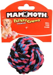 Mammoth Flossy Chews Monkey Fist Ball Tough Rope Tug Dog Toy, 2.5-in