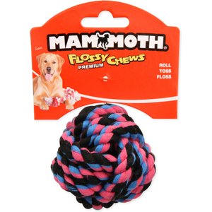 Mammoth Flossy Chews Monkey Fist Ball Tough Rope Tug Dog Toy, 2.5-in