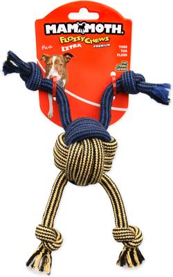 Show full view: Mammoth Flossy Chews EXTRA Monkey Fist Tough Rope Tug Dog Toy, 10-in slide 3 of 5
