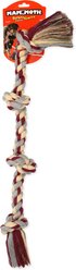 Mammoth Flossy Chews Cotton-Blend 4 Knot Tough Rope Tug Dog Toy, 31-in