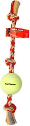 Mammoth Flossy Chews 6-in Tennis Ball Tough Rope Tug Dog Toy, 36-in