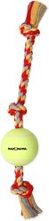 Mammoth Flossy Chews 6-in Tennis Ball Tough Rope Tug Dog Toy, 36-in slide 2 of 2