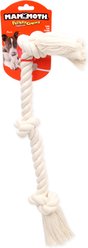 Mammoth Flossy Chews 3 Knot Tough Rope Tug Dog Toy, White, 20-in