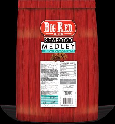 Show full view: Big Red Seafood & Fish Medley Dry Cat Food, 20-lb bag slide 3 of 9