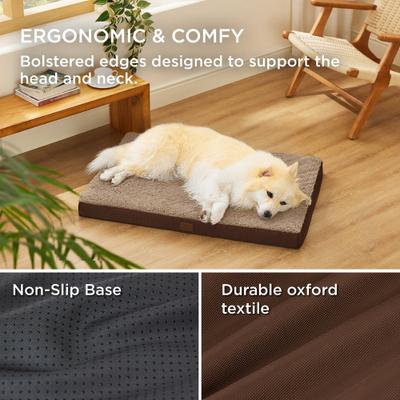 Show full view: Bedsure Orthopedic Waterproof Dog & Cat Bed, Brown, Large slide 2 of 8