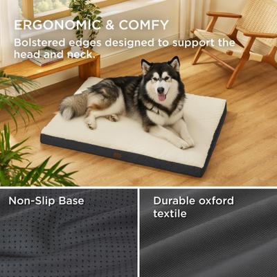 Show full view: Bedsure Orthopedic Waterproof Dog & Cat Bed, Grey, XX-Large slide 2 of 8