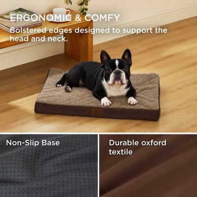 Show full view: Bedsure Orthopedic Waterproof Dog & Cat Bed, Brown, Medium slide 2 of 8