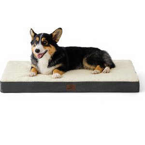 Bedsure Orthopedic Waterproof Dog & Cat Bed, Grey, Large Crate