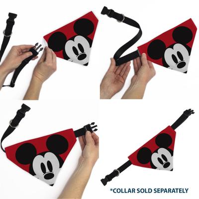 Show full view: Buckle-Down Disney Mickey Mouse Face Character Close Up Dog Bandana slide 6 of 6