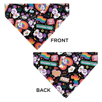 Show full view: Buckle-Down Disney Mickey Mouse Pride Poses Rainbow Collage Dog Bandana slide 3 of 6