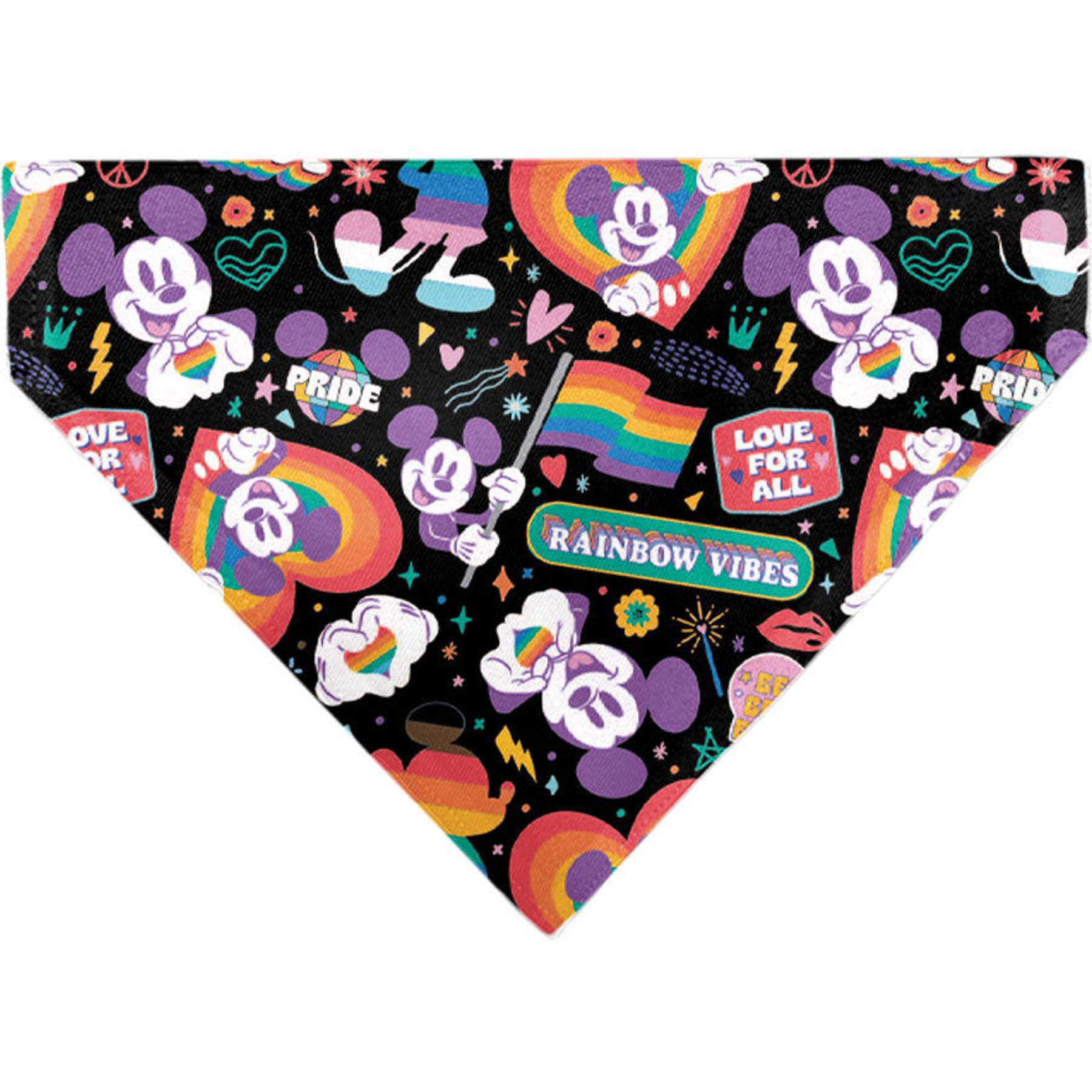 Buckle-Down Disney Mickey Mouse Pride Poses Rainbow Collage Dog Bandana