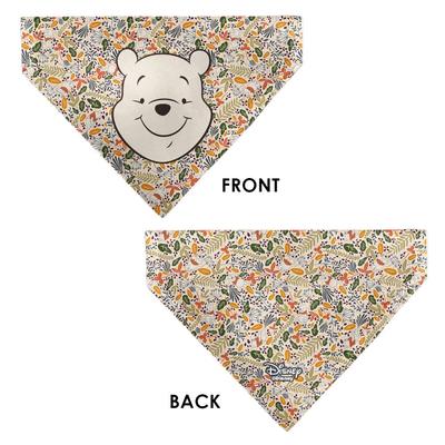 Show full view: Buckle-Down Disney Winnie the Pooh Smiling Face Foliage Collage Dog Bandana slide 3 of 6