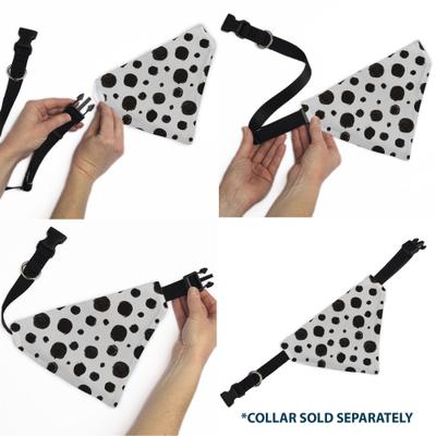Show full view: Buckle-Down Disney 101 Dalmatians Cruella Spots White Dog Bandana slide 6 of 6