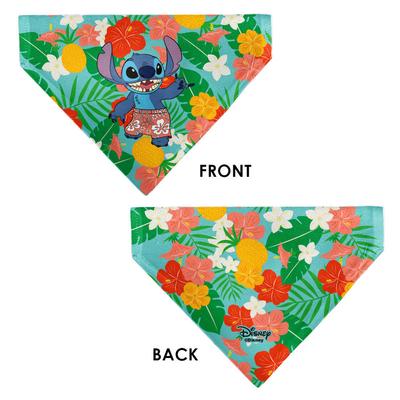 Show full view: Buckle-Down Disney Lilo & Stitch Stitch Hang Loose Pose Floral Dog Bandana slide 3 of 6