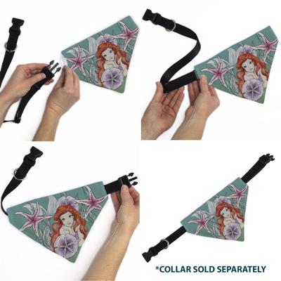 Show full view: Buckle-Down Disney The Little Mermaid Ariel Pose & Shells Sketch Dog Bandana slide 6 of 6