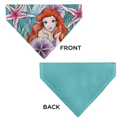 Show full view: Buckle-Down Disney The Little Mermaid Ariel Pose & Shells Sketch Dog Bandana slide 3 of 6
