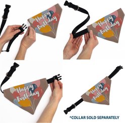 Buckle-Down Happy Birthday Text & Balloons Dog Bandana slide 2 of 6