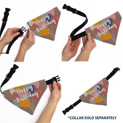 Show full view: Buckle-Down Happy Birthday Text & Balloons Dog Bandana slide 6 of 6