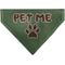 Show in main carousel: Buckle-Down Pet Me Text & Paw Olive Dog Bandana slide 1 of 7
