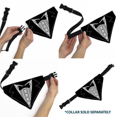 Show full view: Buckle-Down Tuxedo Shirt Print Dog Bandana slide 6 of 7