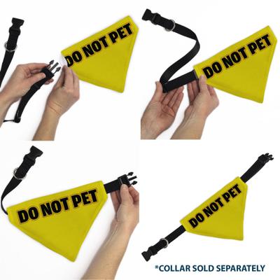 Show full view: Buckle-Down Do Not Pet Warning Dog Bandana slide 6 of 7