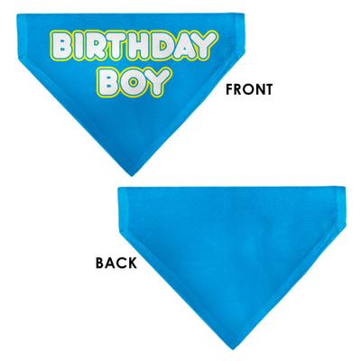 Show full view: Buckle-Down Birthday Boy Text Dog Bandana, Blue slide 3 of 6