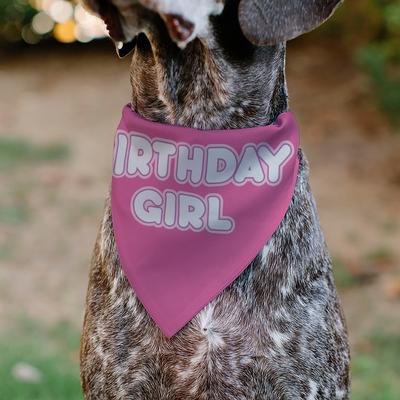 Show full view: Buckle-Down Birthday Girl Text Dog Bandana, Pink slide 5 of 8