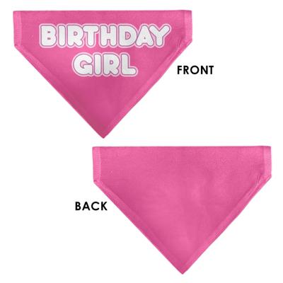Show full view: Buckle-Down Birthday Girl Text Dog Bandana, Pink slide 4 of 8