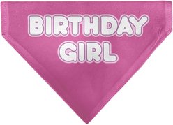 Buckle-Down Birthday Girl Text Dog Bandana, Pink