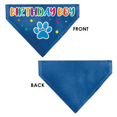 Show full view: Buckle-Down Birthday Boy Text Paw & Confetti Dog Bandana slide 3 of 7