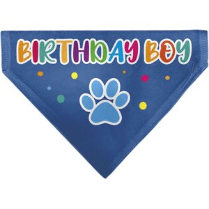 Buckle-Down Birthday Boy Text Paw & Confetti Dog Bandana