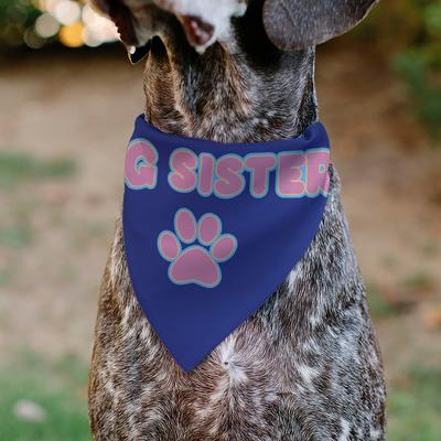Show full view: Buckle-Down Big Sister Text & Paw Dog Bandana slide 4 of 6