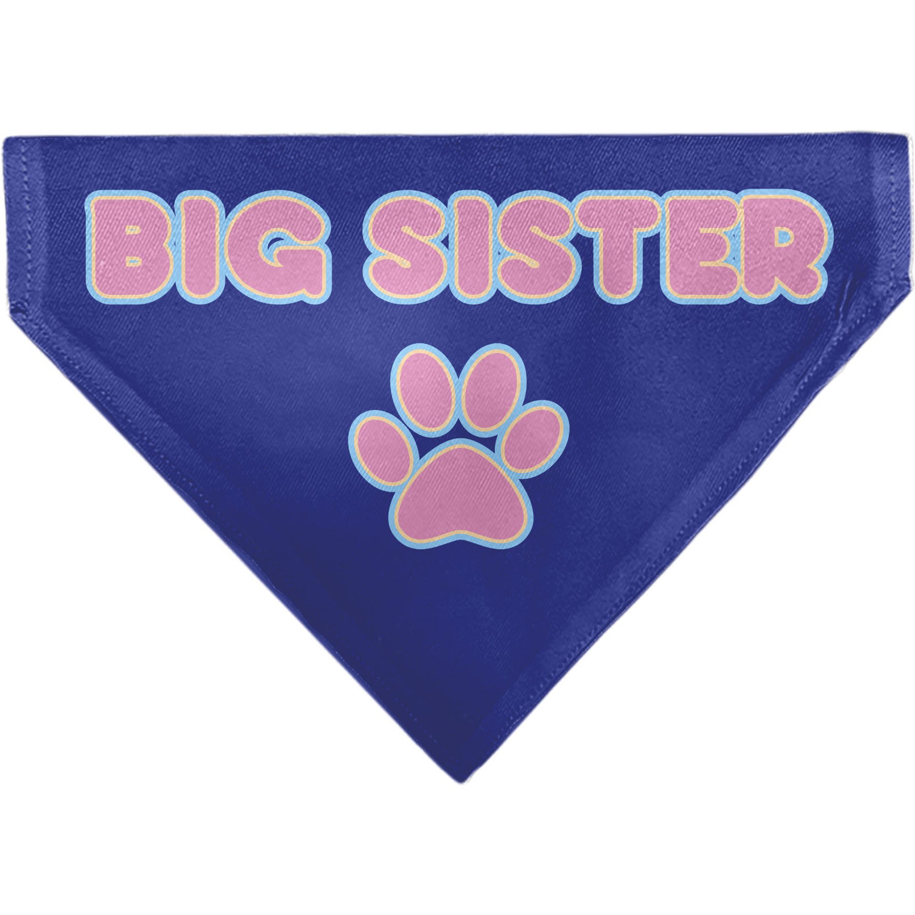 Buckle-Down Big Sister Text & Paw Dog Bandana