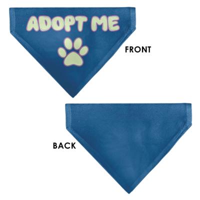 Show full view: Buckle-Down Adopt Me Text & Paw Dog Bandana slide 3 of 6