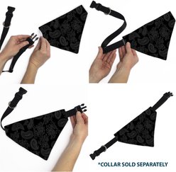 Buckle-Down Black & Gray Dog Bandana slide 2 of 6