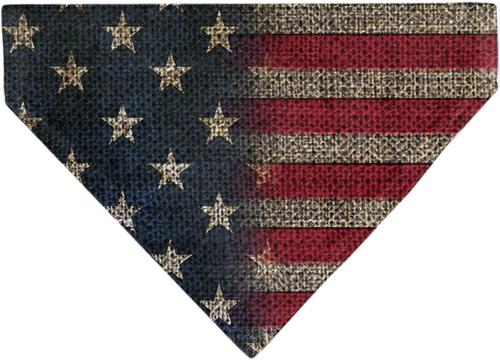 Show full view: Buckle-Down Vintage US Flag Stretch Dog Bandana slide 2 of 6