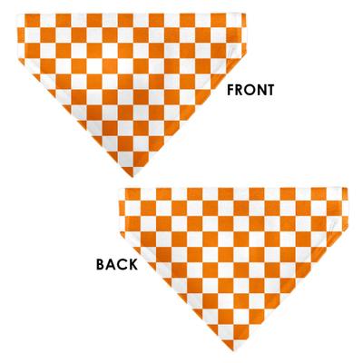 Show full view: Buckle-Down Checker Dog Bandana, Orange & White slide 3 of 6