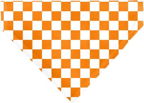 Show full view: Buckle-Down Checker Dog Bandana, Orange & White slide 2 of 6