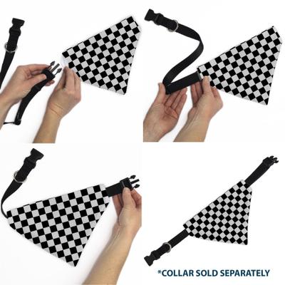 Show full view: Buckle-Down Checker Dog Bandana, Black & White slide 7 of 7