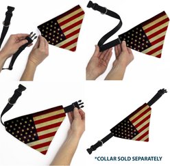 Buckle-Down Vintage US Flag Repeat Dog Bandana slide 2 of 6