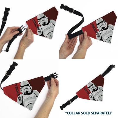 Show full view: Buckle-Down Star Wars Trooper Text & Stormtrooper Pop Art Dog Bandana slide 6 of 6