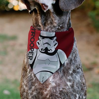 Show full view: Buckle-Down Star Wars Trooper Text & Stormtrooper Pop Art Dog Bandana slide 4 of 6